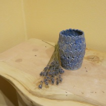 Váza modrá slimák